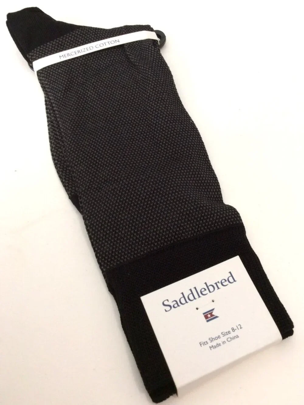 Men's Saddlebred Dress Socks - Black Size 8-12